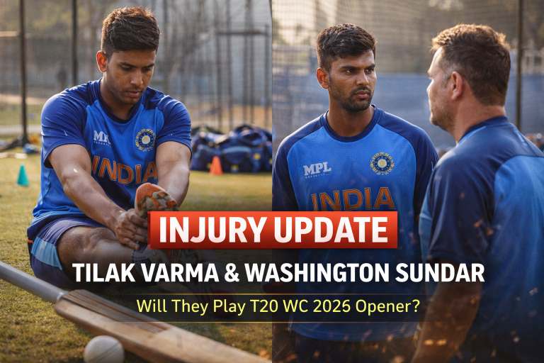 Tilak Varma, Washington Sundar Injury News – T20 World Cup 2026